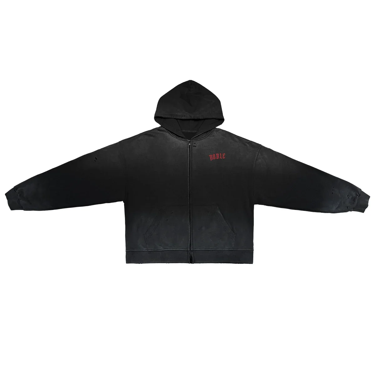 Distressed Dystopian Zip Hoodie (Unisex, 420GSM)
