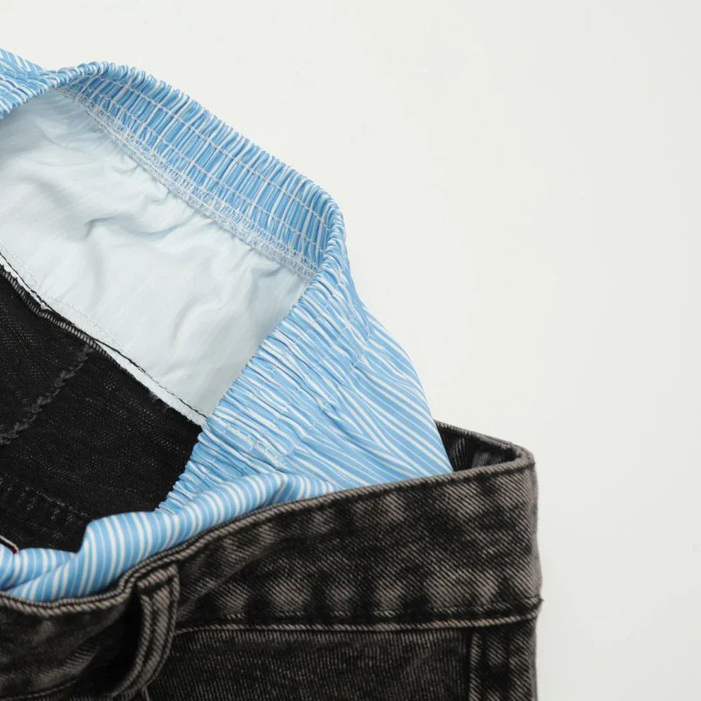 Double Waist Wide Leg Hip-Hop Jeans (Unisex)