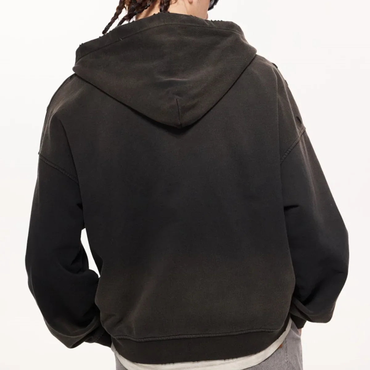 Distressed Dystopian Zip Hoodie (Unisex, 420GSM)