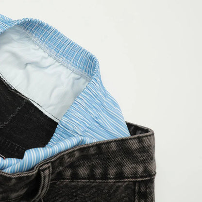 Double Waist Wide Leg Hip-Hop Jeans (Unisex)