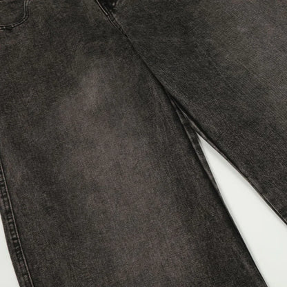 Double Waist Wide Leg Hip-Hop Jeans (Unisex)